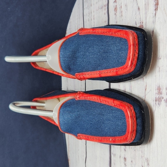 ESCADA | Rare Vintage Denim Moccasin Loafers Size 6 - Picture 4 of 11